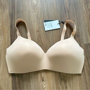 Knix‎ WingWoman Contour Bra Warm Sand Beige Size 38E 38DD Wireless T-Shirt NEW
